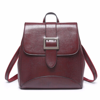 

Luxury PU Leather Backpack Women Student School Bags for Teenage Girls Vintage Woman Back Pack Large Capacity Travel Bagpack Bag