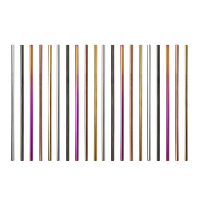 

Useful Reusable 304 Stainless Steel Straw Milk Tea Colorful Straws Party Drinking Accessories