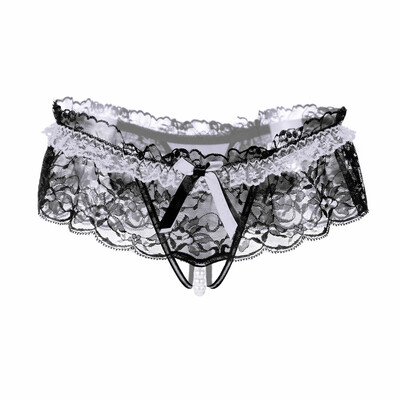 

Toponeto Womens Sexy Lace Pearl Low-Waist Seamless Panty Briefs Underwear PK