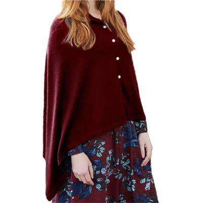 

Toponeto Women Tops Solid Long Sleeve Button T-shirt Irregular Hem Cloak