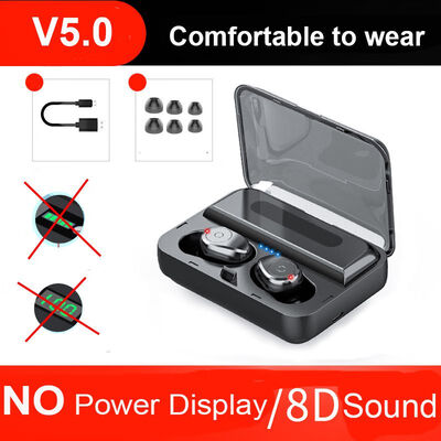 

Bluetooth Earphone 6D Stereo Mini Wireless Earbuds LED Display Wireless Earphones Headphone with Dual Mic Phone Holder