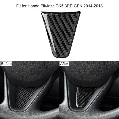 

Car Steering wheel Stickers 5D Magnifying Vision Vehicle Bearing Circle Trim Fit for Honda FitJazz GK5 3RD GEN 2014-2018 Carbon F