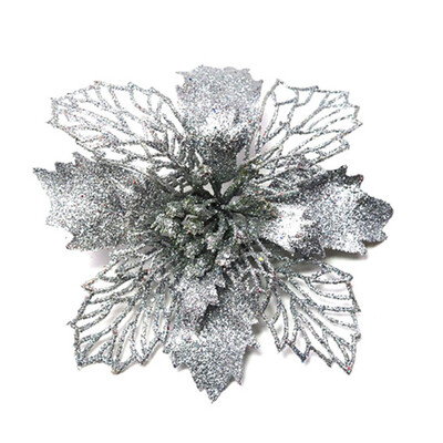 

2020 New 2Pc Glitter Christmas Flower Tree Hanging Ornaments Festival Xmas Decor