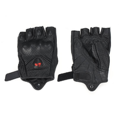 

Wear-resistant Leather Half Finger Gloves for Cycling Climbing Outdoor Black