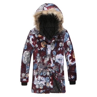 

Men Casual Vintage Jacket Long Sleeve Printed Hoodie Winter Warm Outwear Coat