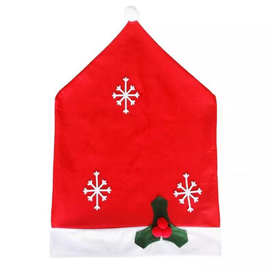 

Non Woven Fabric Merry Christmas Chair Covers Set Holiday Party Chair Back Cover