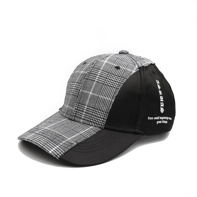 

Hat lady color plaid baseball cap Korean version leisure 100 duck tongue cap outdoor sports sunshade cap