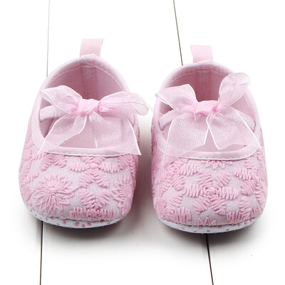 

0-12M Newborn Baby Infants Girls Princess Shoes Soft Sole Crib Shoes Prewalkers