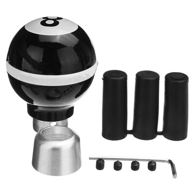 

Car Gear Shift Resin Black Knob 8 Billiard Ball Shape Universal Manual Lever Stick Shifter