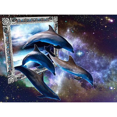 

Diamond Painting New Square Stones Whale Diamond Mosaic Full Layout Animals Pictures Of Rhinestones Hobby And Handicraft