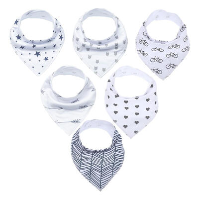 

6pcs Cotton Triangle Baby Bib Newborn Feed Saliva Towel Toddler Burp Cloths