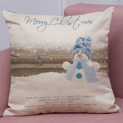

Tailored New Christmas Cotton Linen Pillow Case Sofa Cushion Cover Home Decor