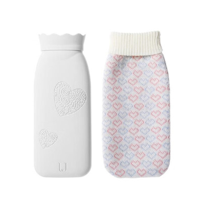 

Silicone Hot Water Bag Microwave Quick Heating Hot Water Bottle with Knit Cover