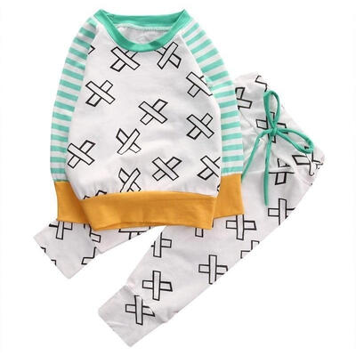 

2PCS Kids Baby Toddler Boy Girl Clothes Set T-shirt Tops Pants Leggings Outfits