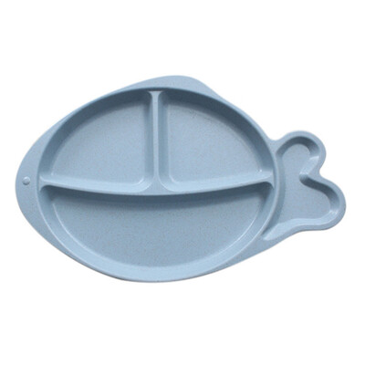 

Creative Fish Shaped Pure Color Wheat Straw Plate Dishes Food Feeding Fruit Snack Tableware Dinnerware For Baby Children