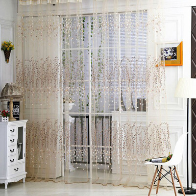 

Wintersweet Door Curtain Tulle Window Treatment Voile Tulle Drape Valances