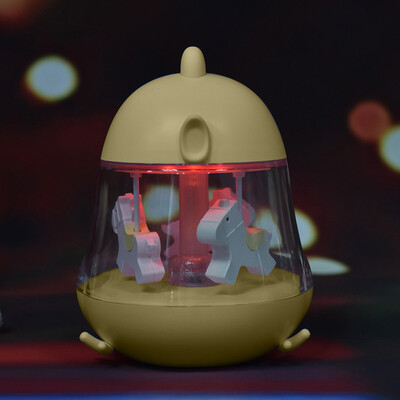 

Gobestart Lovely Cute Merry-go-round Music Night Light Bedroom Decor Mini LED Lamp