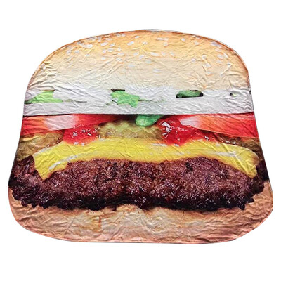 

Gobestart Comfort Food Creations Pizza Wrap Blanket Perfectly Round Hamburger Throw