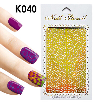 

Toponeto 1Pc Irregular Hollow Nail Art Vinyls Stencil Stickers Manicure
