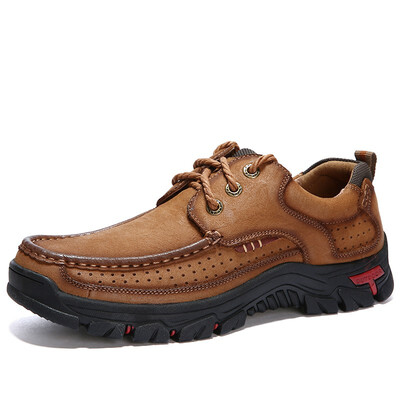 

Mens Shoes Fashion Outdoor Shoes Casual Sneakers Breathable Hiking Shoes For Men Lace Up Shoes Khaki Light Brown Size 39-46