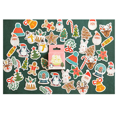 

New 45Pcs\Pack Christmas Series Decorative Stickers Diy Decoration Diary Scrapbook Stickers School Stationery