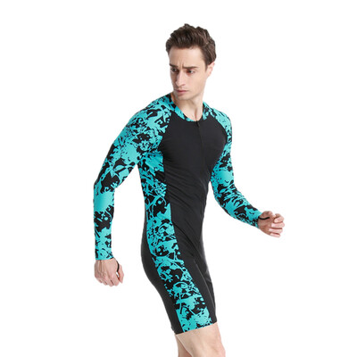 

Saidsome Man One Piece Swimwear Dive Skin Surf Swimsuit Lycra Long Sleeve Bathing Suit diving suit diving water diving mask