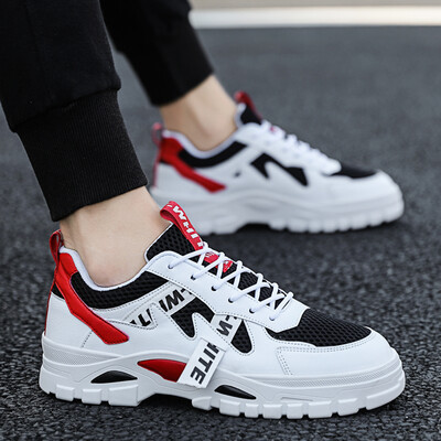 

Summer sports&leisure couple white shoes mens net shoes breathable white old mans shoes Korean version of the trend of wild tide shoes
