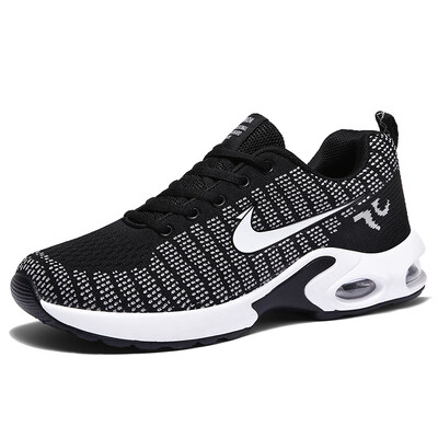 

Sports mens shoes flying woven running shoes j shock cushion air shoes 2019 new couple wild breathable Korean version of the tide shoes