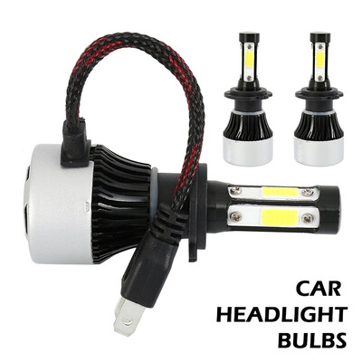 

2 x H7 H4 H1 H11 250W 30000LM 4-SIDE LED Headlight Car Bulbs 6500k Bright CH