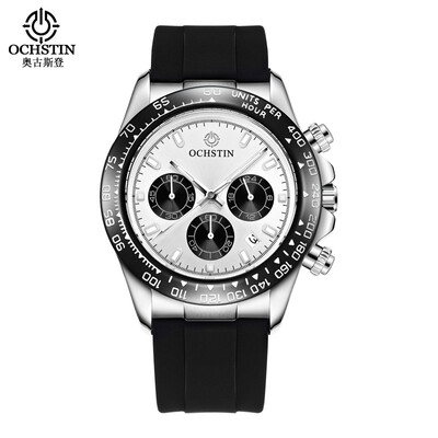 

Augustus OCHSTIN multi-function three-eyed calendar multi-function silicone mens watch mens watch