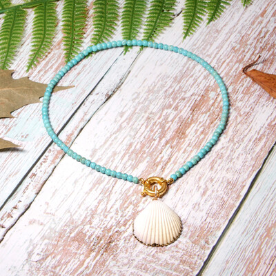 

Colorful Seed Beads Choker for Women Fashion Trendy Gold Bohemian Summer pearl Chic Bib Collier Femme Cowrie Shell Necklace 2019