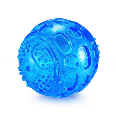 

Pet Dog Toys Molar Bite-resistant Ball Dog Toy Interactive Rubber Chew Toys Squeak Training Durable Playing Balls For Dogs