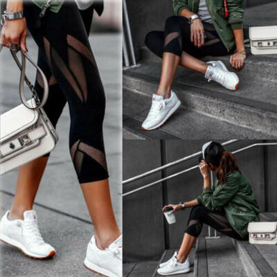 

Women Sports Mesh YOGA Pants Workout Gym Fitness Leggings Jumpsuit Athletic