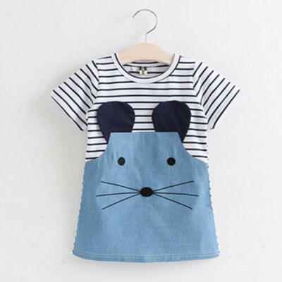 

Kids Baby Girl Dress Striped Mouse Girls Princess Dresses Kids Clothing Costume