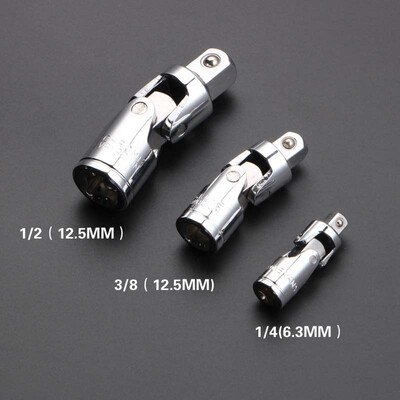 

3pc Universal Joint Set Ratchet Angle Extension Bar 14" 38" 12" Socket Adapt