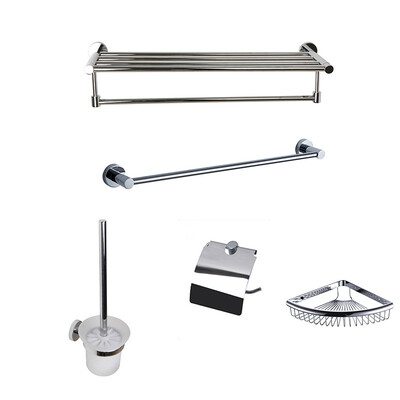 

LANGPAI bathroom towel rack five-piece triangle basket towel rack single rod towel rack toilet brush 711 6205