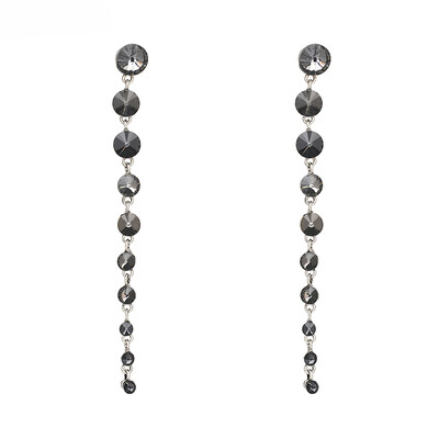 

5 Colors Elegant Rivet Long Dangle Earrings Trendy Statement Link Chain Drop Earring Spike Brincos Women JURAN Fashion Jewelry