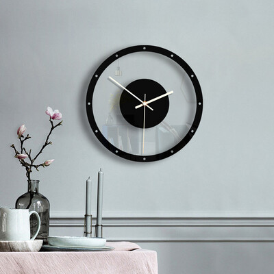 

Siaonvr Nordic Style Wall Clock Silent Transparent Acrylic Clock Home Living Room