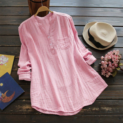 

Fashion Womens Summer V Neck Blouses Loose Baggy Tops Tunic T Shirts Plus Size
