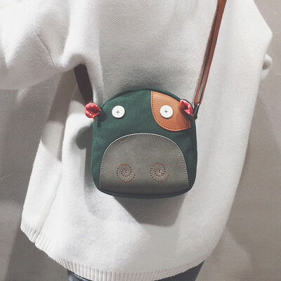 

On the new network red calf canvas bag female cute one shoulder Sen small bag female 2019 new wave Korean version of the Messenger bag