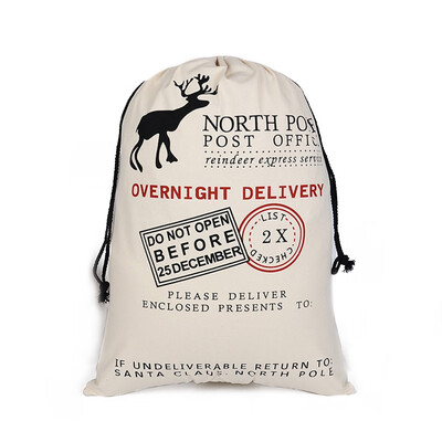 

Fashion Merry Christmas Elk Printing Bags Drawstring Backpack Candy Bag Satchel Rucksack Bundle Pocket Drawstring Storage Bag