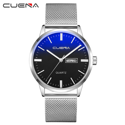 

Gobestart Fashion Stainless Steel Men Military Sport Analog Quartz Wrist Watch With Calend