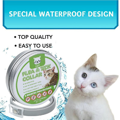 

Cats Flea&Tick Collar Treatment Prevention Natural Essential Oil Adjustable Waterproof 8 Months Protection