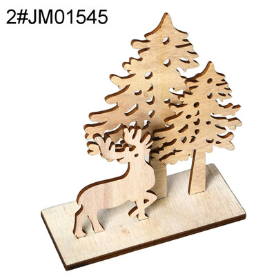 

Wooden Santa Claus Snowman Stand Crafts Table Ornament Christmas Party Supplies
