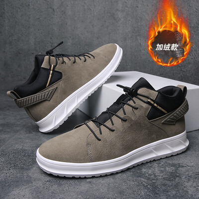 

Summer 2019 new mens shoes Korean version of the trend of wild tide shoes mens sports&leisure shoes plus velvet warm cotton shoes
