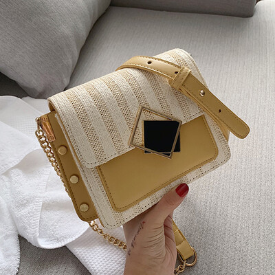 

Summer small bag female bag new 2019 Korean version 100 lap single shoulder oblique chain splice chain small square bag
