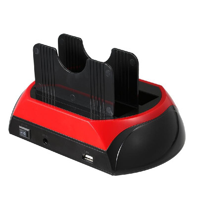 

HDD Docking Station Dual Hard Disk Drive Docking Station Base for 25 Inch 35 Inch IDESATA USB 20