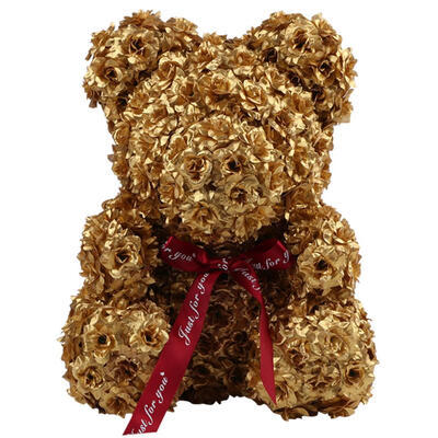 

Preserved Flower Rose Bear Soap Artificial Silk Flowers Valentine Day Gift