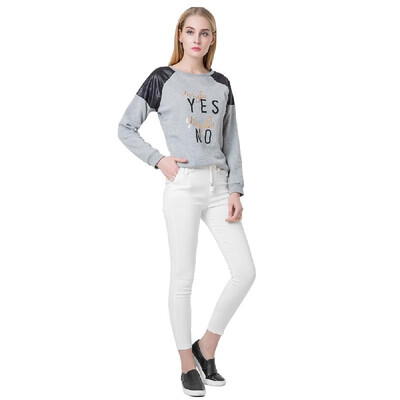 

New Fashion Women Casual Pants Elastic Waist Drawstring Slim Pencil Pants Trousers BlackWhite