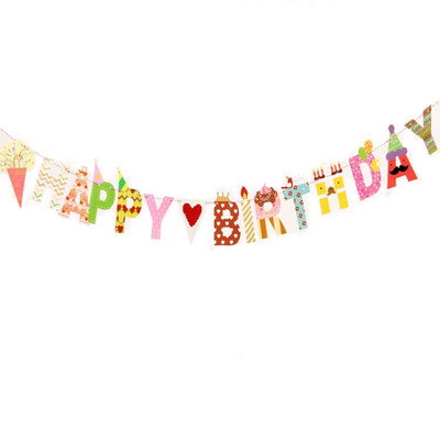 

Multi-color Pennants Bunting Banner WeddingValentines daybirthday party Flags Hang Garland Home Decoration Supplies